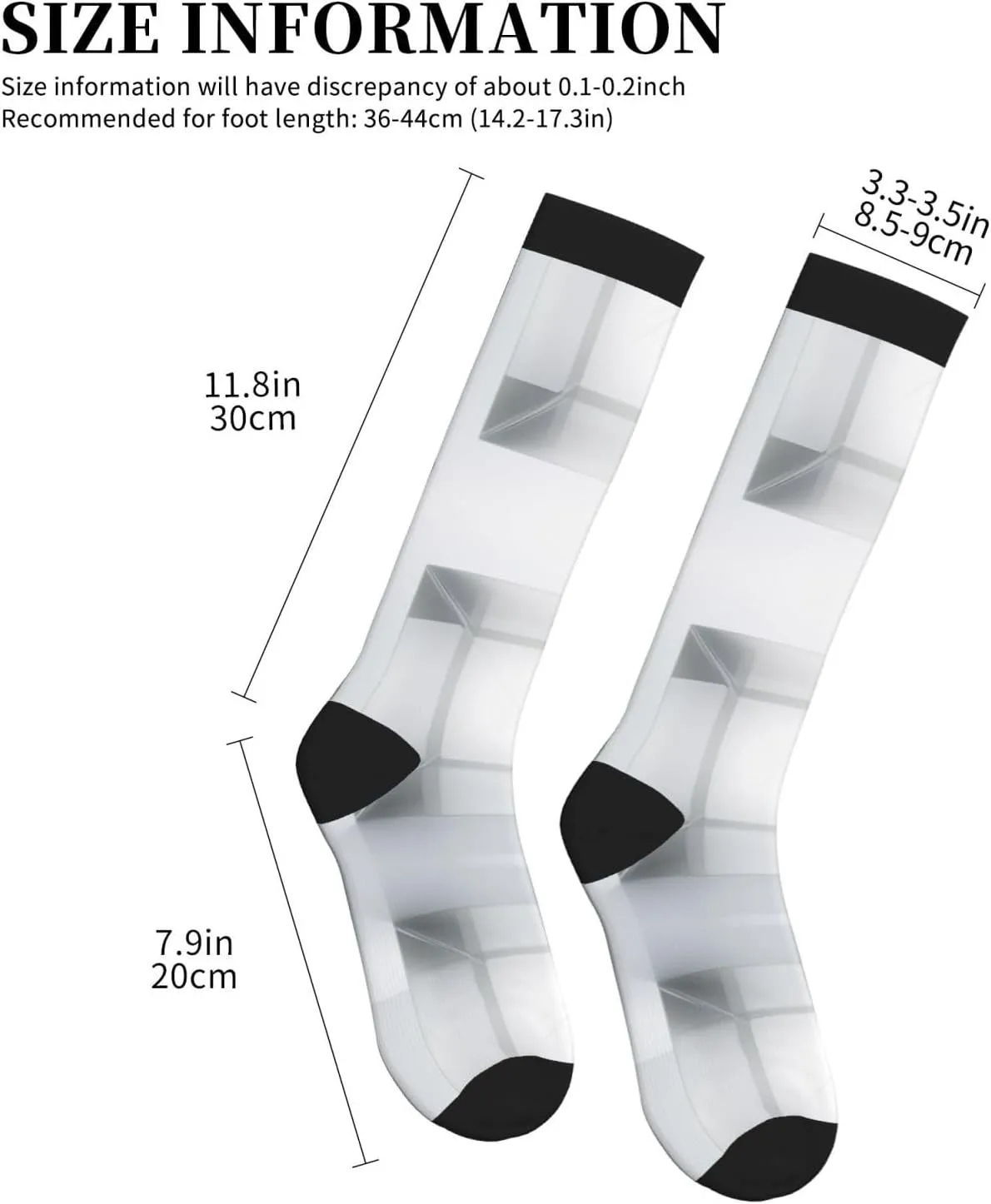 Reflective square Print Circulation Compression Socks For Plantar Fasciitis Edema And Post Surgery