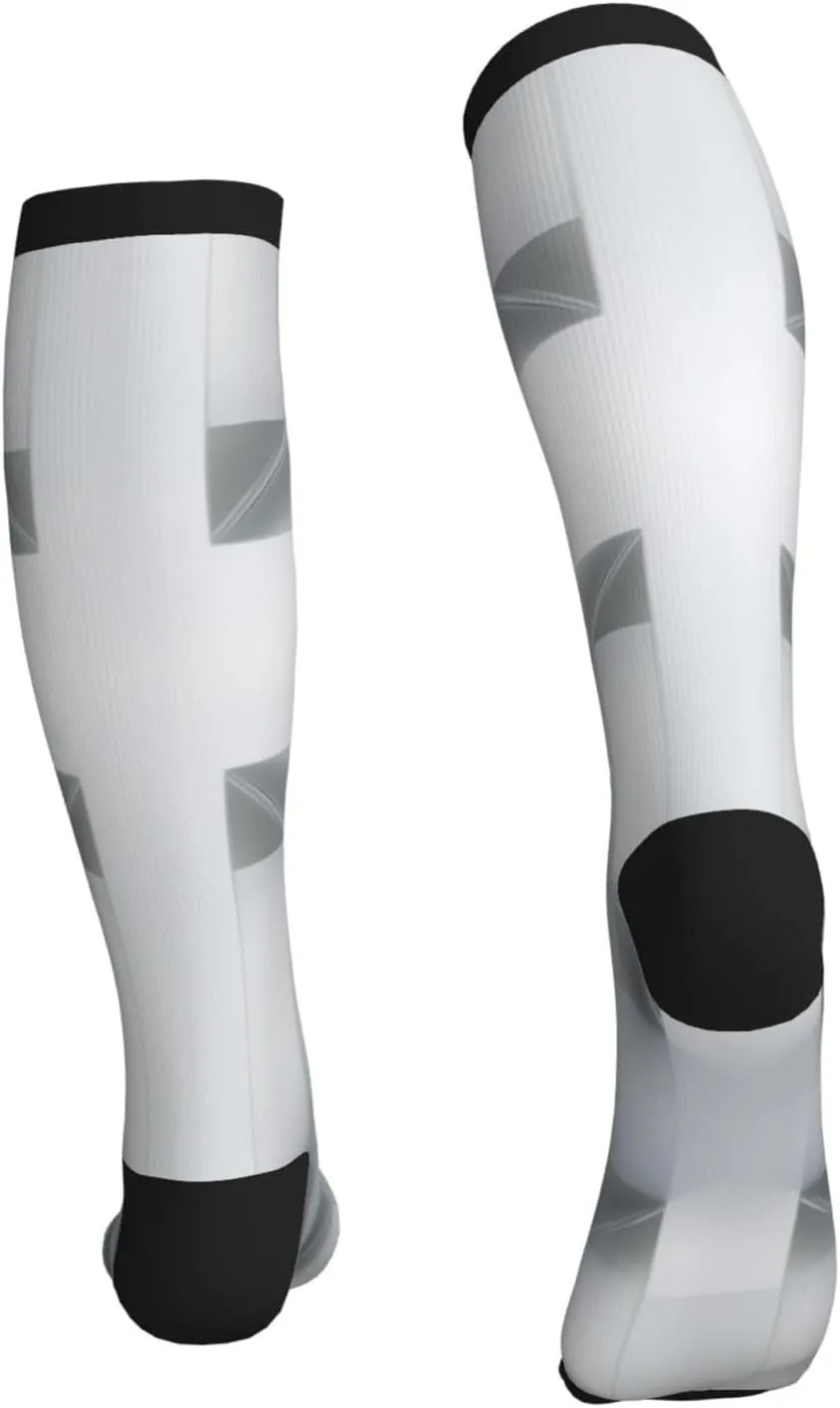 Reflective square Print Circulation Compression Socks For Plantar Fasciitis Edema And Post Surgery