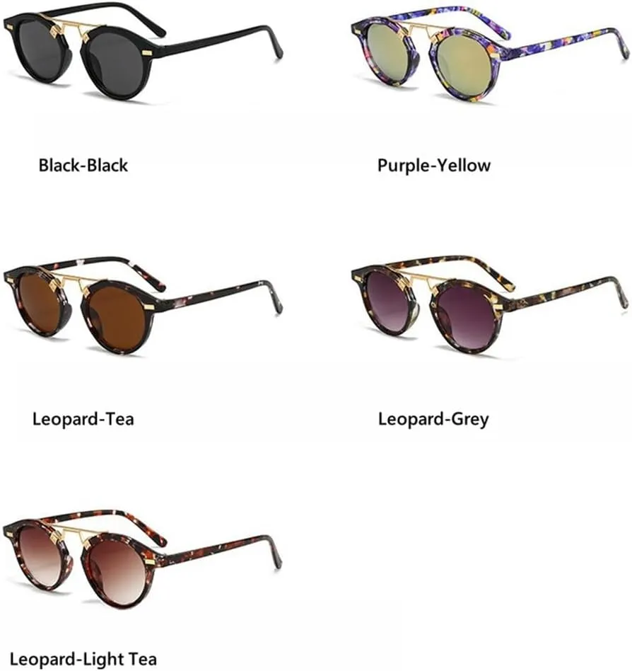 Retro Round Sunglasses For Women Men Fashion Vintage Sun Glasses Outdoors Trending Shades UV400 Eyeglasses