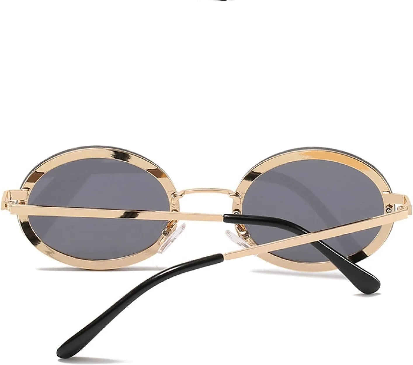 Rhinestone Rimless Round Sunglasses Women Fashion Metal Frame Black Pink Sun Glasses Female Vintage Shades Uv400