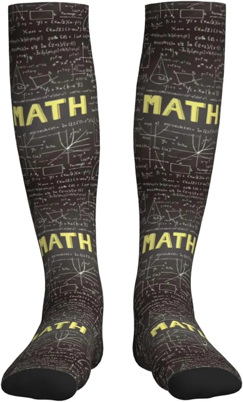 school math Print Circulation Compression Socks For Plantar Fasciitis Edema And Post Surgery