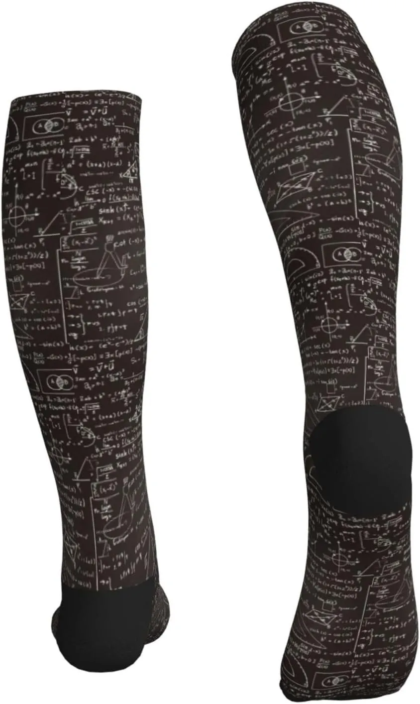 school math Print Circulation Compression Socks For Plantar Fasciitis Edema And Post Surgery