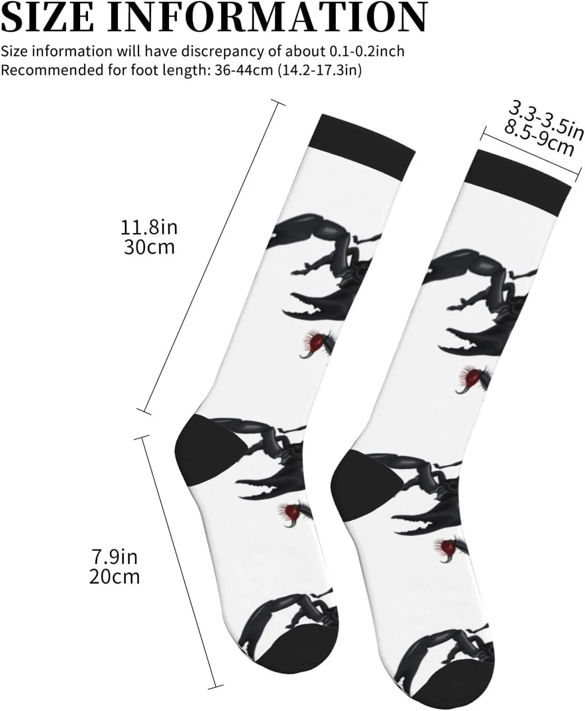 Scorpion Print Circulation Compression Socks For Plantar Fasciitis Edema And Post Surgery