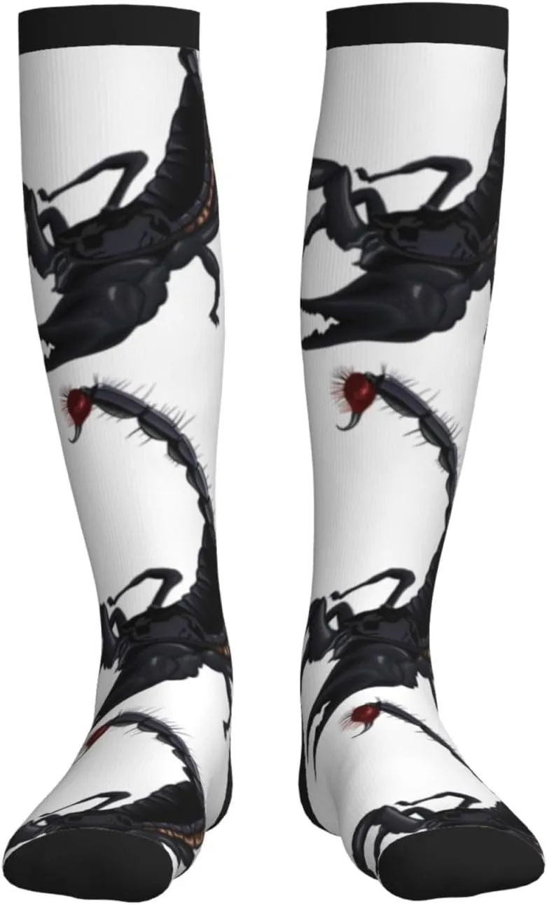 Scorpion Print Circulation Compression Socks For Plantar Fasciitis Edema And Post Surgery