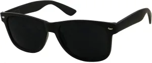 ShadyVEU Super Dark Round Sunglasses UV Protection Spring Hinge Classic 80's Shades Migraine Sensitive Eyes