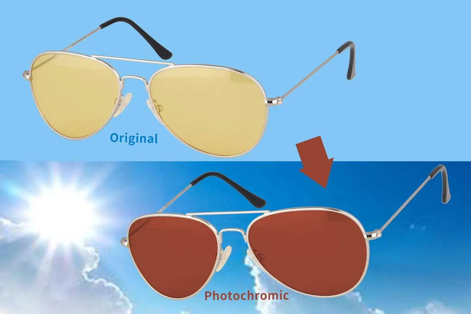 SHINU Polarized Photochromic Fishing Sunglasses Night Vision Blue Light Blocking Glasses-6100/148