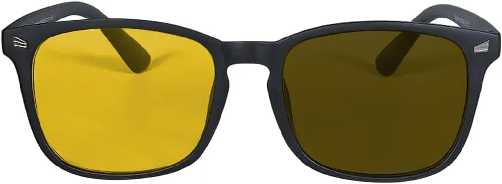 SHINU Polarized Photochromic Grey Sunglasses Driving Night Vision Blue Light Blocking Anti-glare Glasses-8068