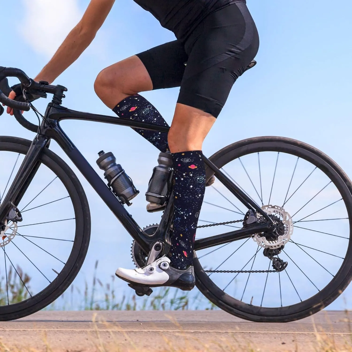 Star Constellation Map Print Circulation Compression Socks For Plantar Fasciitis Edema And Post Surgery