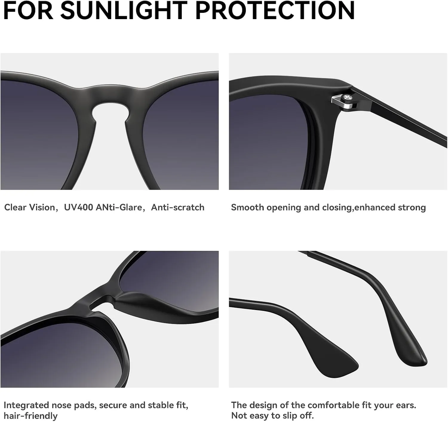 STGATN Vintage Round Sunglasses for Women Polarized UV Protection, Trendy Retro Designer Style ST028