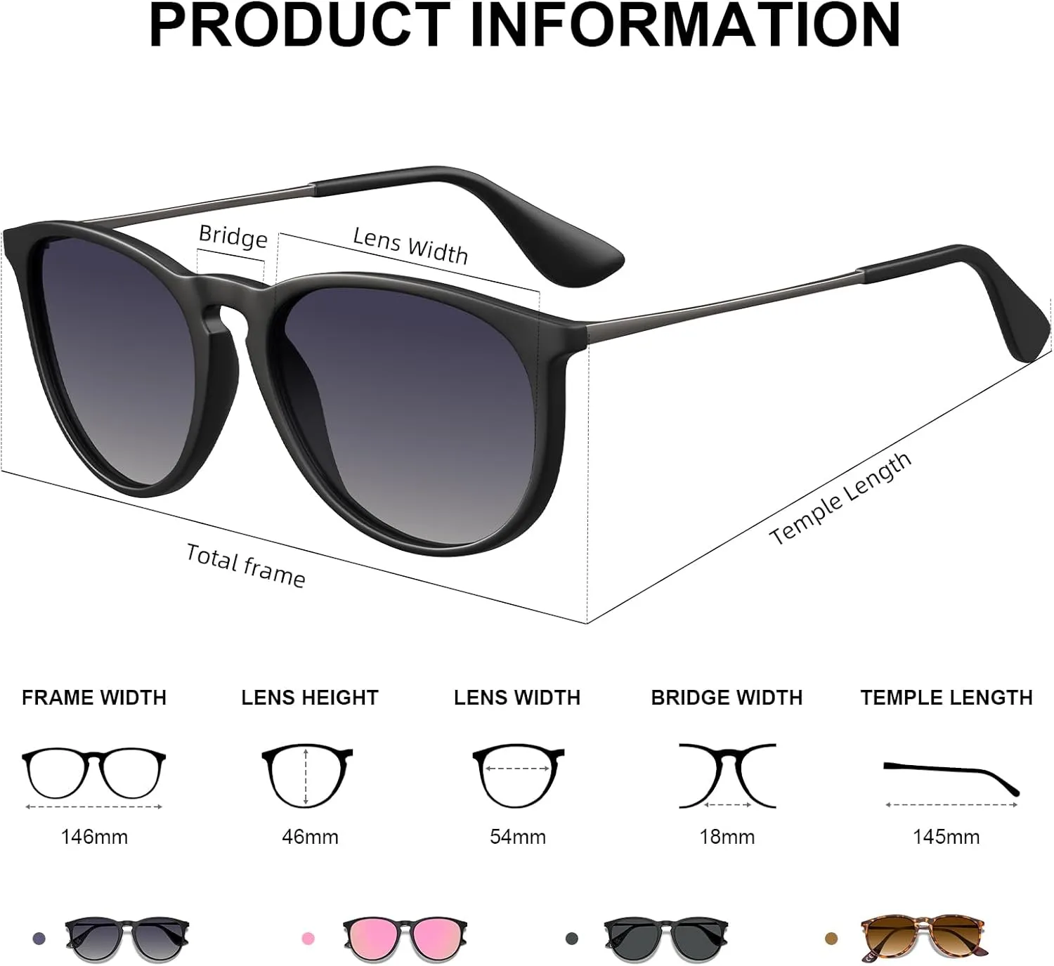 STGATN Vintage Round Sunglasses for Women Polarized UV Protection, Trendy Retro Designer Style ST028