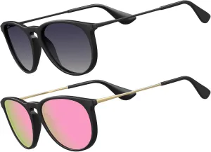 STGATN Vintage Round Sunglasses for Women Polarized UV Protection, Trendy Retro Designer Style ST028