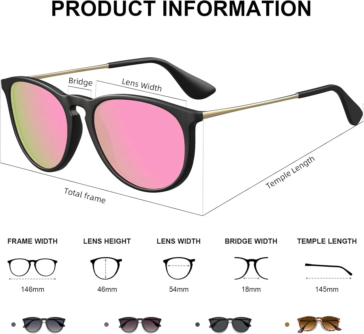 STGATN Vintage Round Sunglasses for Women Polarized UV Protection, Trendy Retro Designer Style ST028