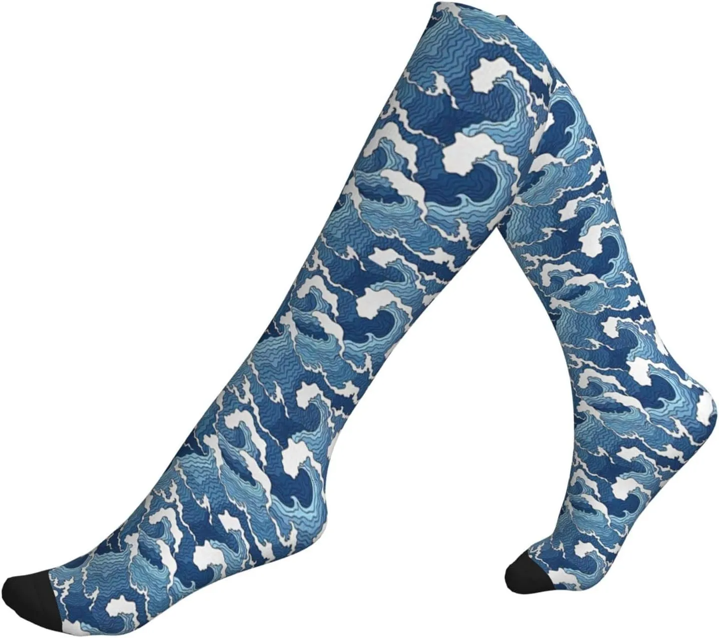 Stormy Sea Print Circulation Compression Socks For Plantar Fasciitis Edema And Post Surgery