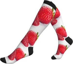 Strawberry Print Circulation Compression Socks For Plantar Fasciitis Edema And Post Surgery