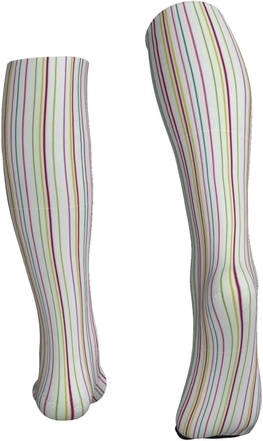 Striped. Print Circulation Compression Socks For Plantar Fasciitis Edema And Post Surgery