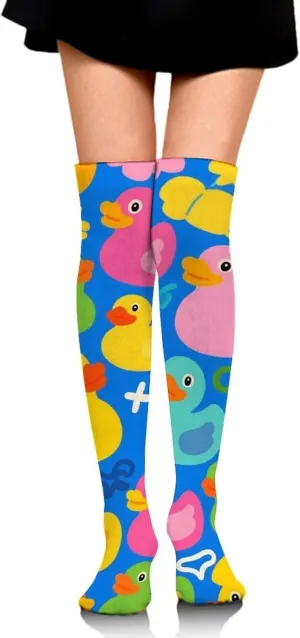 Supdreamc Women Girls Soft Cotton Moisture Wicking Crew Dress Socks Knee High No Show Socks