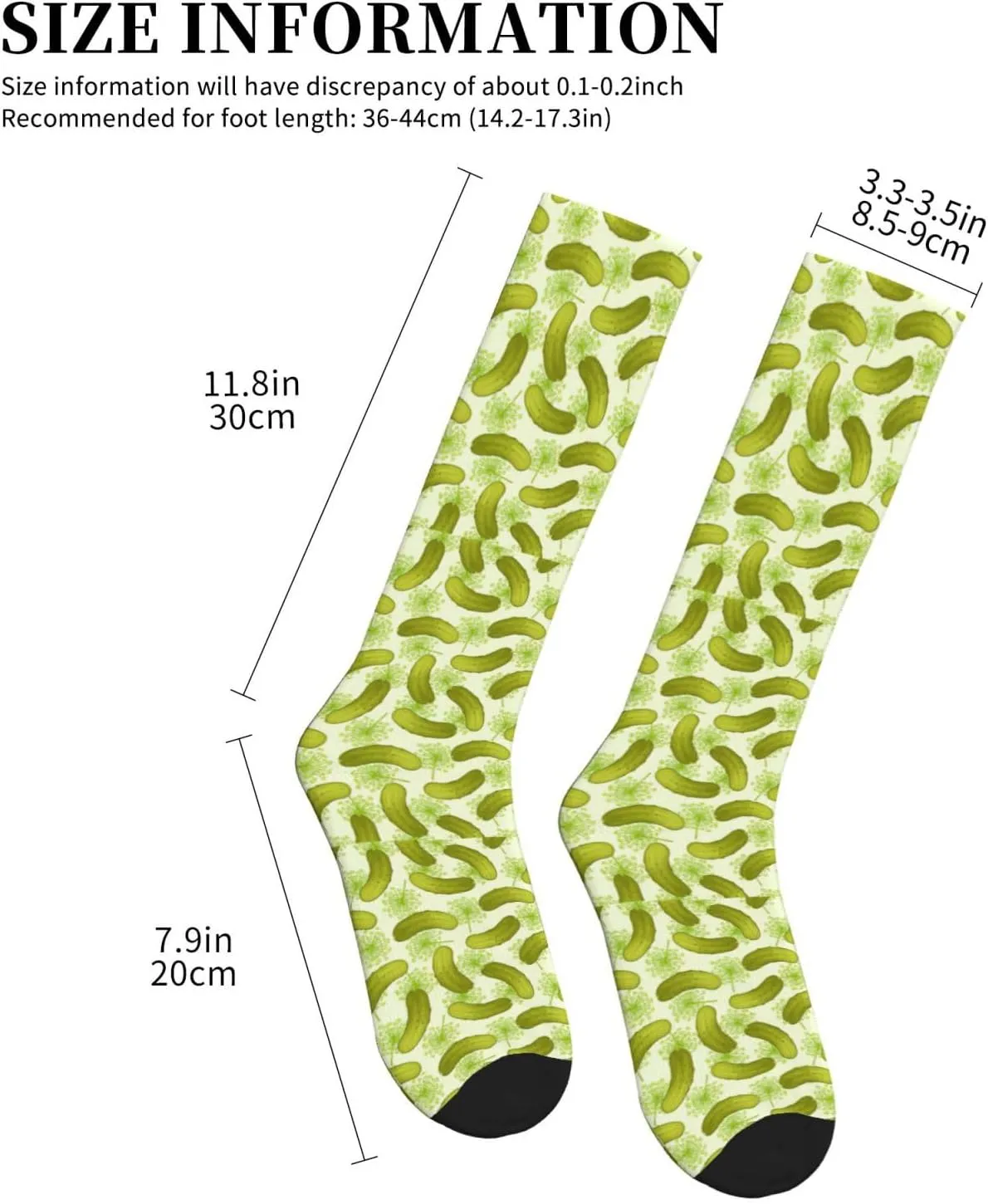 Sushi Dill Pickles Print Circulation Compression Socks For Plantar Fasciitis Edema And Post Surgery