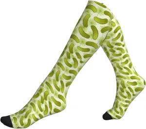 Sushi Dill Pickles Print Circulation Compression Socks For Plantar Fasciitis Edema And Post Surgery