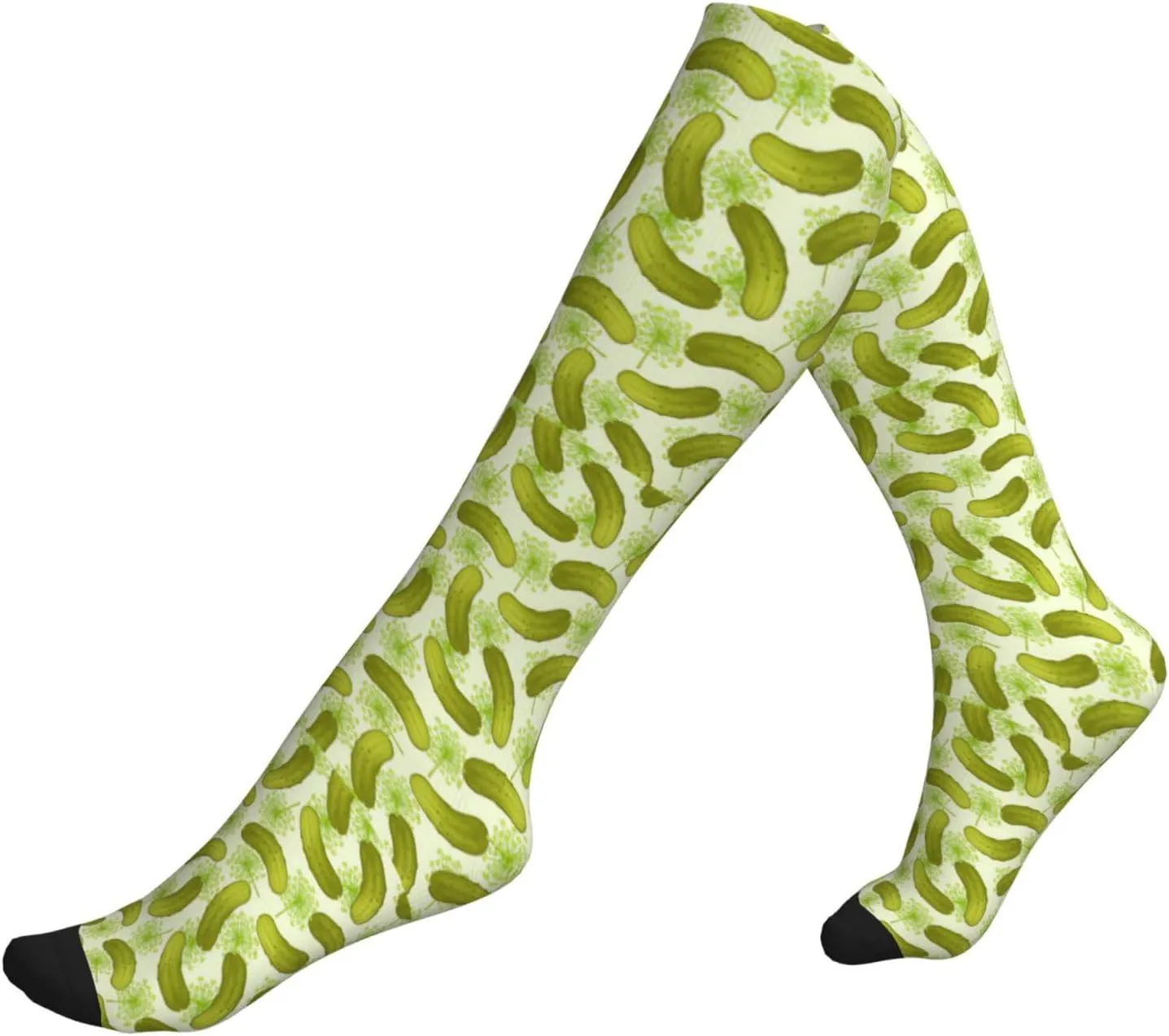 Sushi Dill Pickles Print Circulation Compression Socks For Plantar Fasciitis Edema And Post Surgery