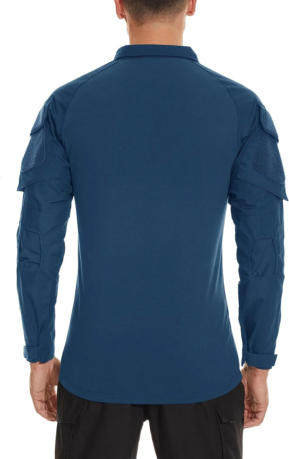 TACVASEN Men's Tactical Shirt Long Sleeve Combat Shirt 1/4 Zip with Pockets Military Army Paintball Airsoft Breathable