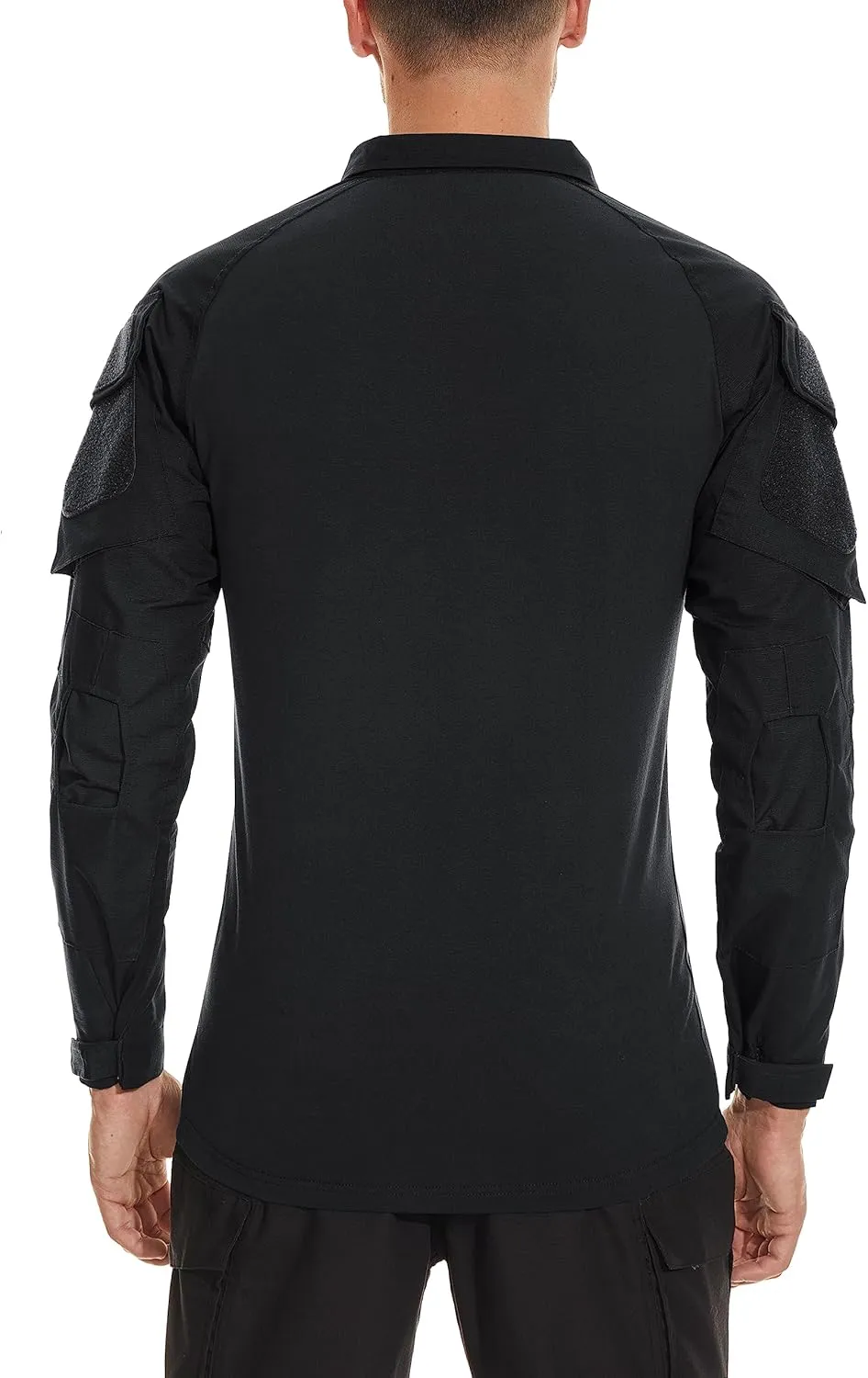 TACVASEN Men's Tactical Shirt Long Sleeve Combat Shirt 1/4 Zip with Pockets Military Army Paintball Airsoft Breathable
