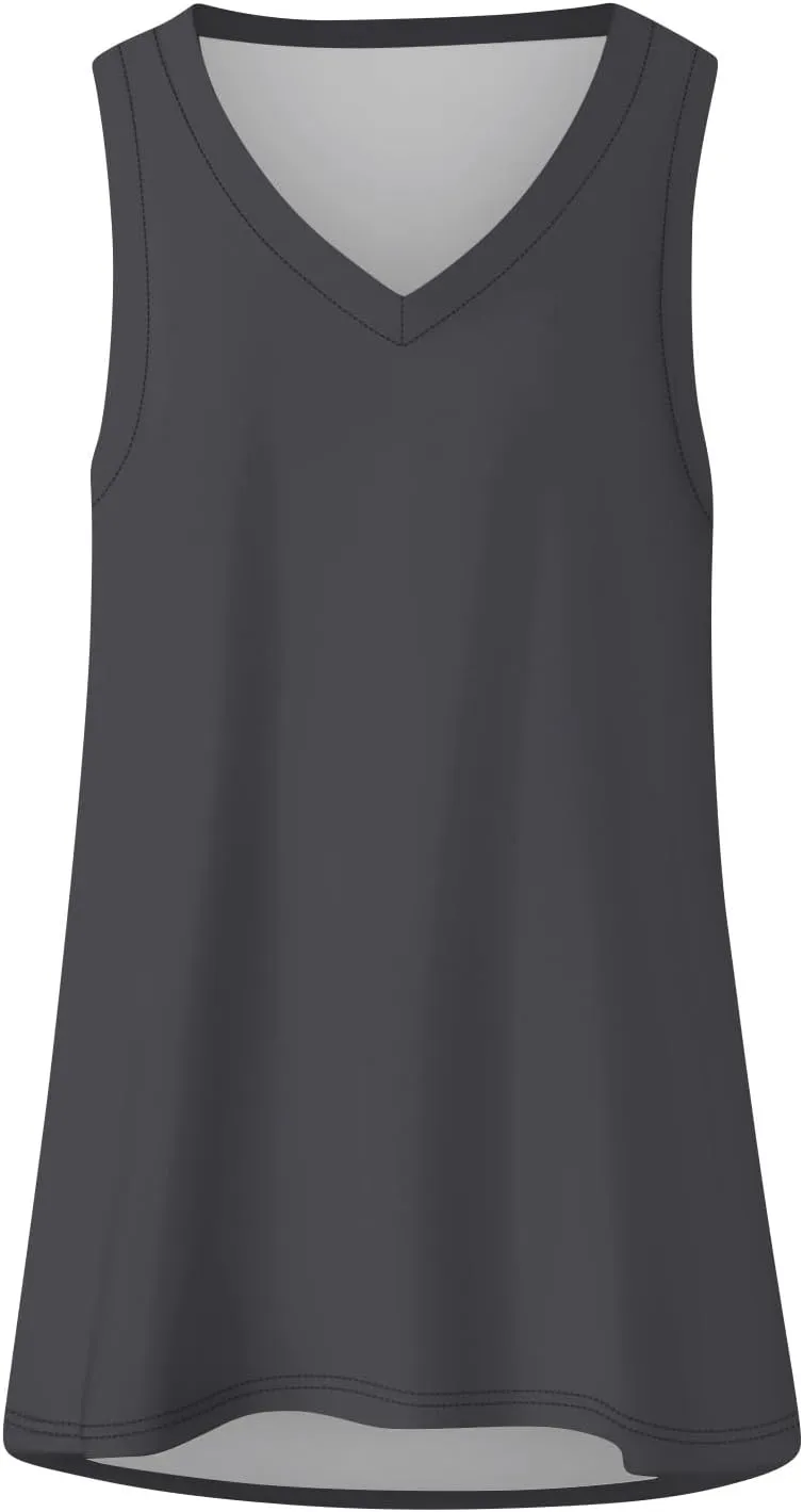 Tank Top Women 2025 Casual Soft Loose Spring Summer V Neck Sleeveless Tee Shirts Basic Trendy Outfits Clothes