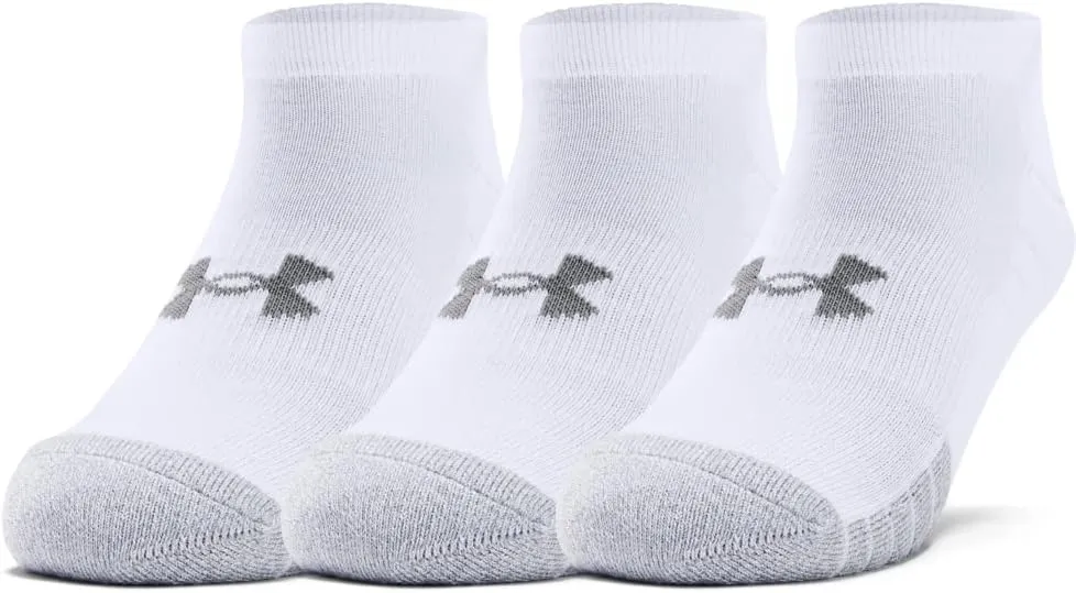 Under Armour HeatGear No Show Socks (3 Pack) - AW20 - Large - White