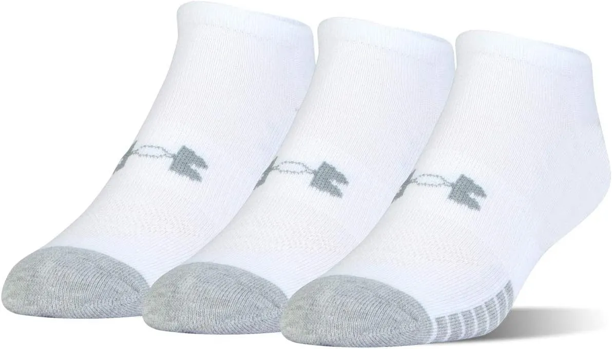 Under Armour HeatGear No Show Socks (3 Pack) - AW20 - Medium - White