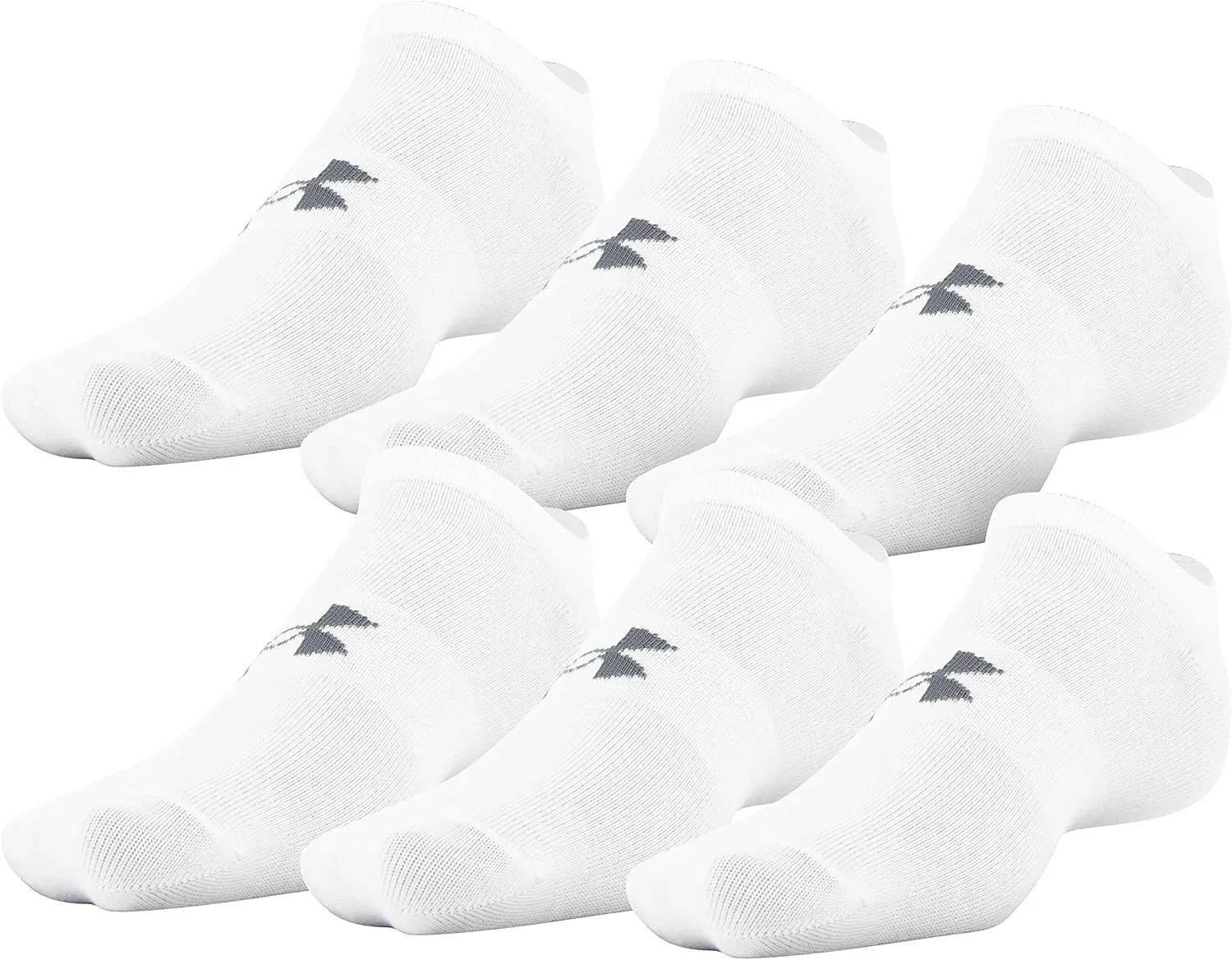 Under Armour Men's Essential Lite No Show Socks, 6-Pairs
