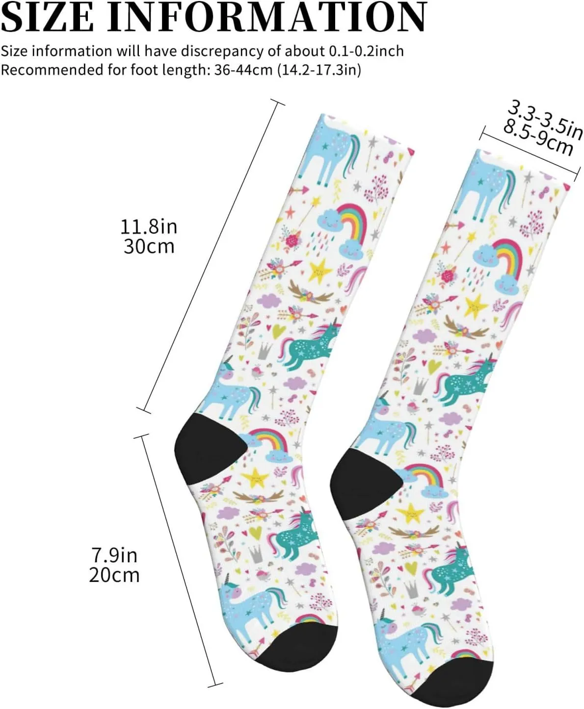 Unicorns Red Print Circulation Compression Socks For Plantar Fasciitis Edema And Post Surgery