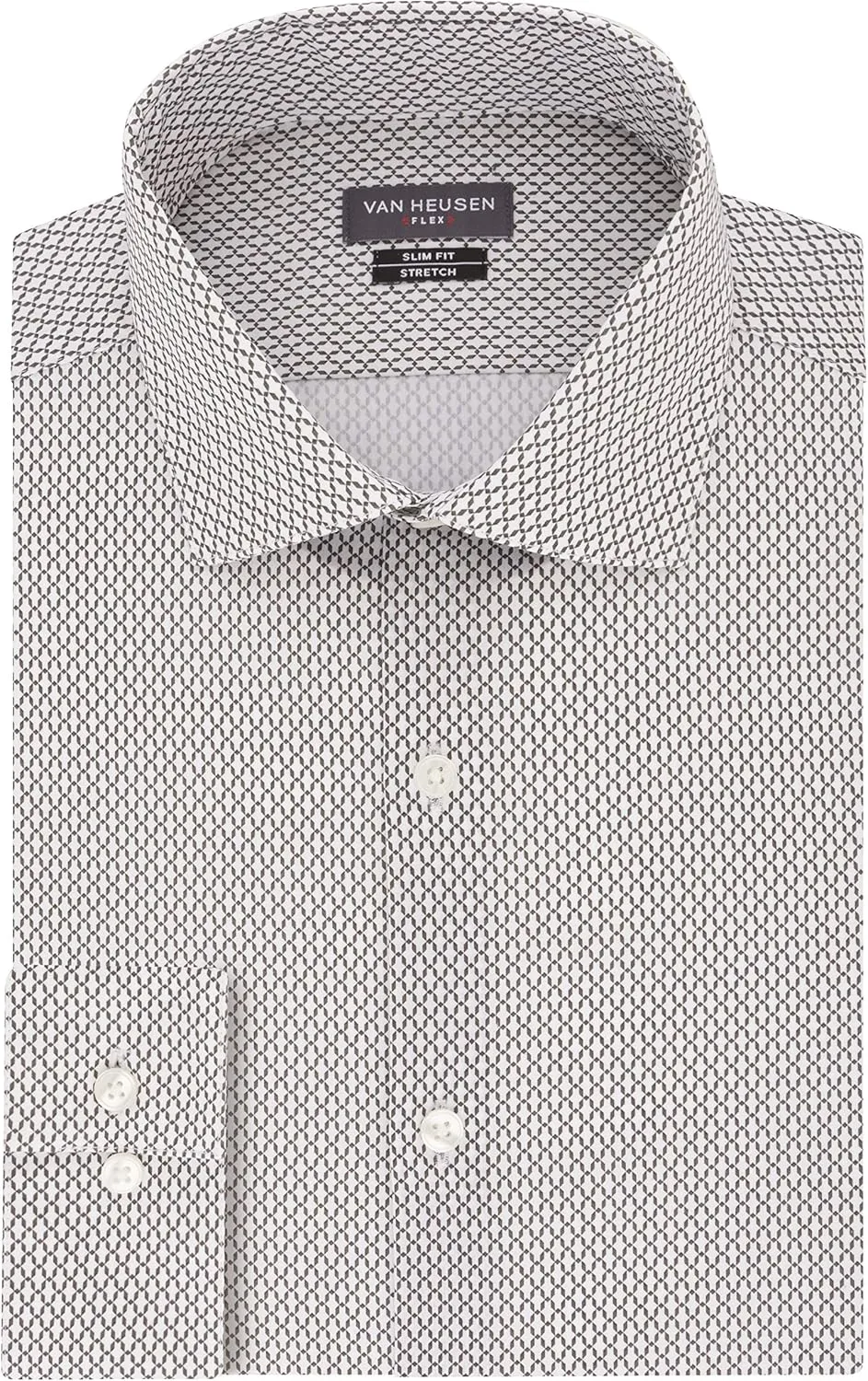 Van Heusen Men's Dress Shirt Flex Collar Stretch Slim Fit Print