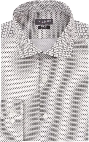 Van Heusen Men's Dress Shirt Flex Collar Stretch Slim Fit Print