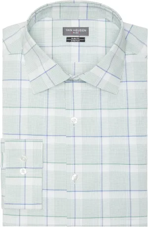 Van Heusen Men's Dress Shirt Slim Fit Flex Collar Stretch Check