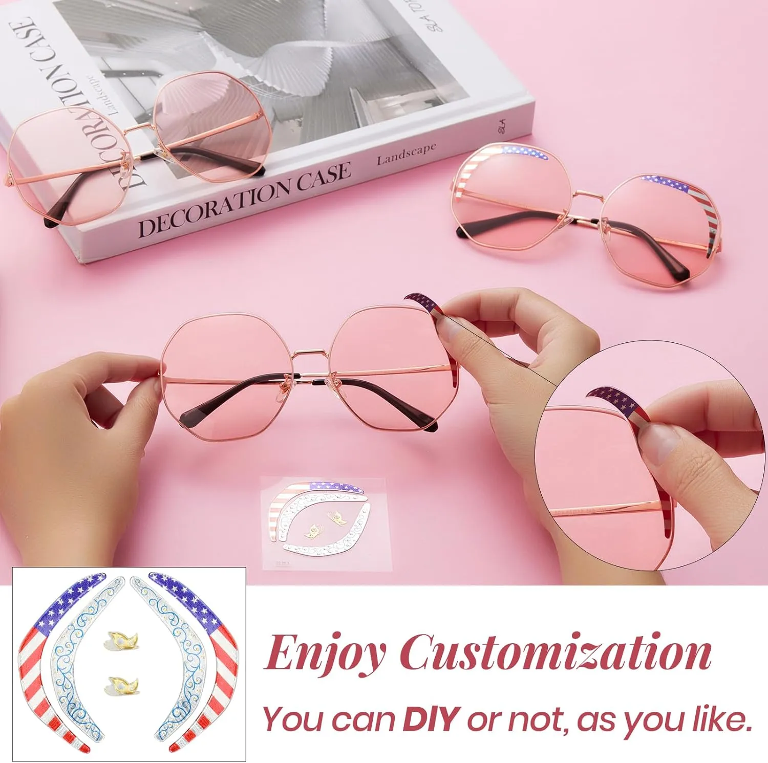 Veda Tinda Vision Round Sunglasses for Women 70s Trendy Retro Oversized Womens Circle Shades UV Protection with Glasses Chain