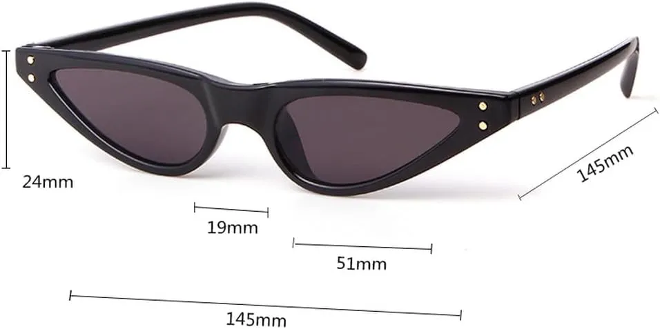 Vintage Cat Eye Sunglasses Rectangle Sun Glasses Eyeglasses Luxury Glasses Women Uv400