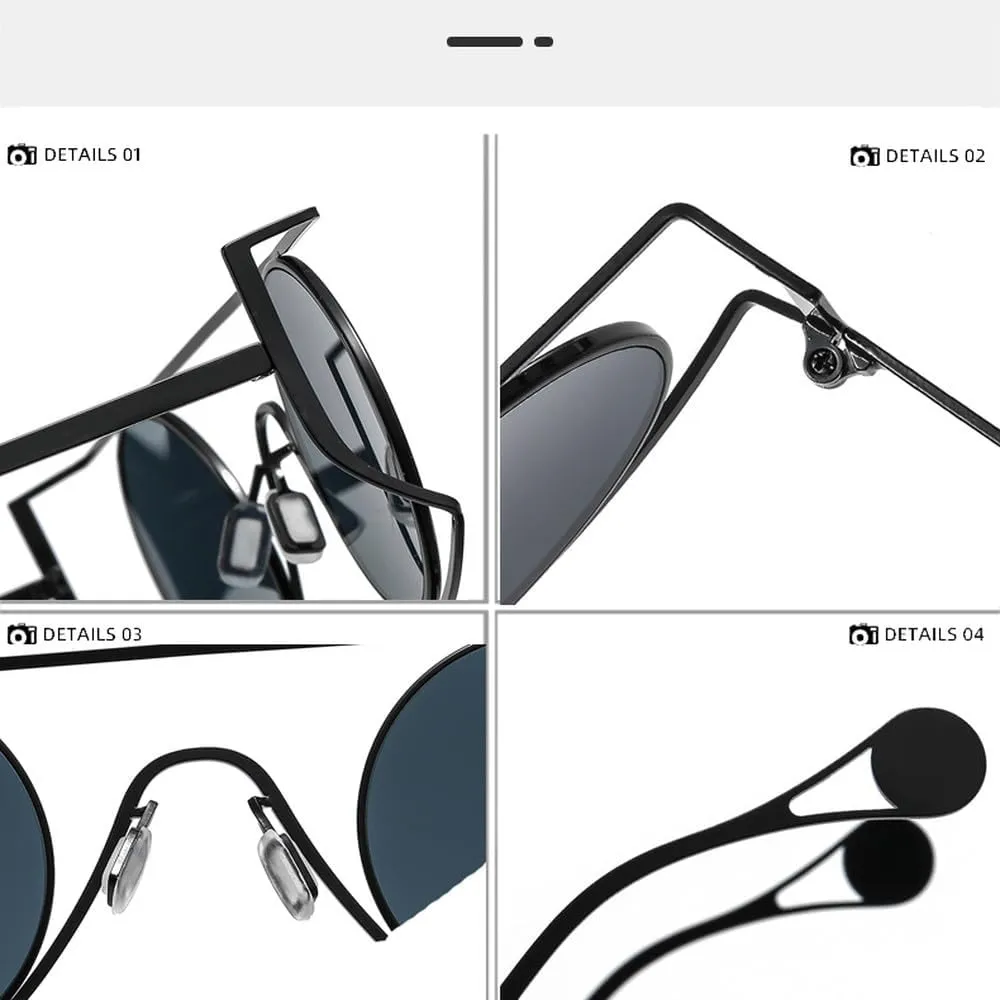 Vintage Round Sunglasses Men Small Frame Alloy Sun Glasses Female UV400 Driving Shades Steampunk Goggles Eyewear