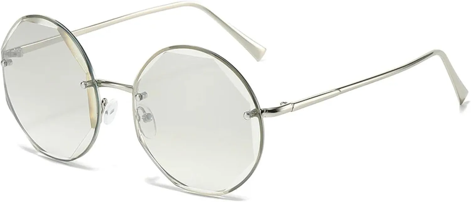 Vintage Round Sunglasses Men Sun Glasses Women Metal Frame Black Lens Eyewear Outdoor Travel Uv400