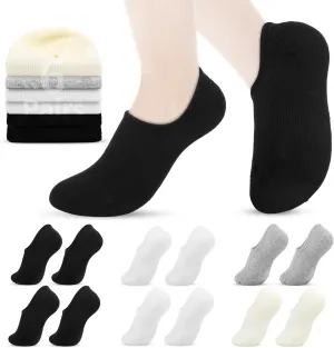 VOROLO No Show Socks for Womens,Low Cut Ankle Sock,Non Slip Flat Boat Invisible Liner Athletic Socks