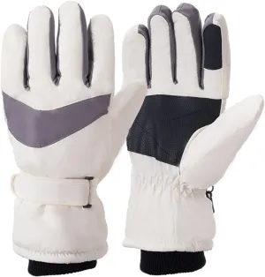 Winter Gloves Women,Thermal Fleece Lining Full Fingers Touch Screen Cotton Gloves for Kids Driving Skiing Hiking