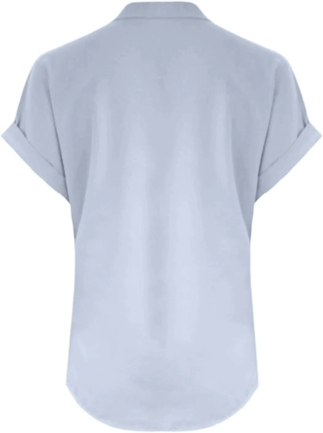 Women Linen Shirts V Neck Button Blouses Bohemian 2024 Summer Tops Short Sleeve Loose Fit T-Shirts