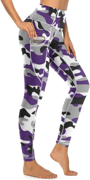 Women's Camouflage Leggings with 2 Pockets Workout Yoga Pants