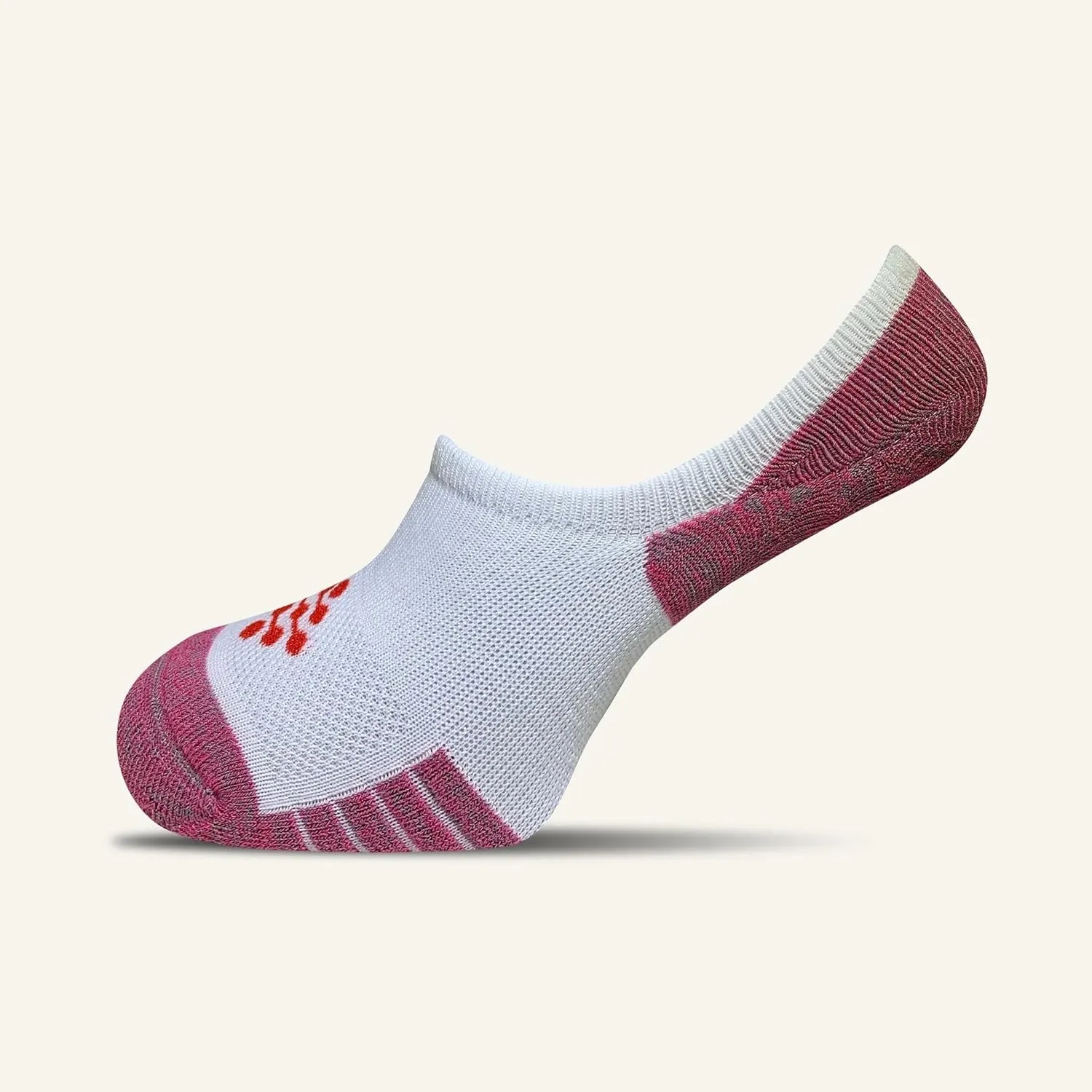 Women's Hidden No Show Socks - Running Socks with Compression   Infrared - 3 Pairs