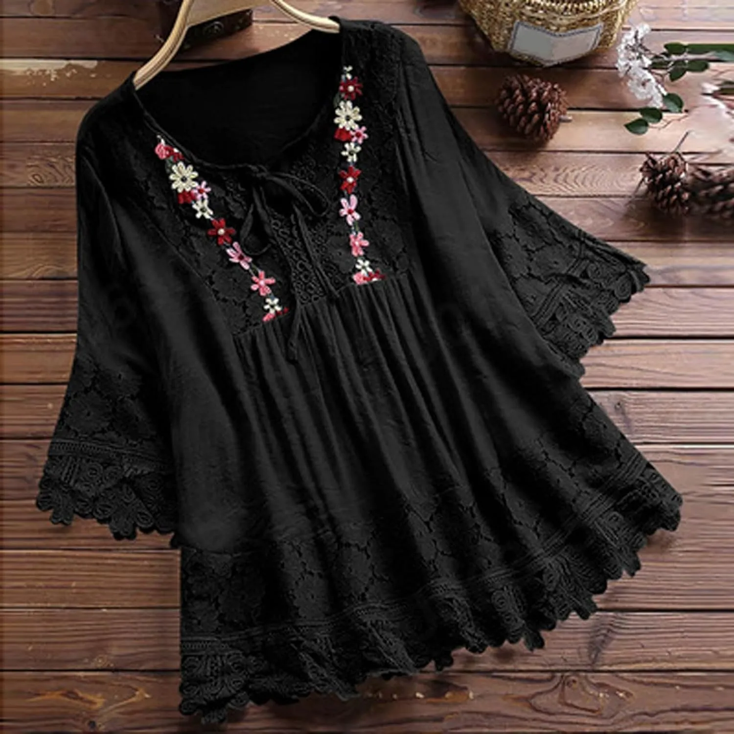 Women's Linen Shirts V-Neck Button Blouses Lapel Collar 2025 Summer Tee Shirts Long Sleeve Loose Fit T-Shirt
