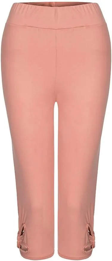 Womens Plus Size Capri Leggings Loose High Elastic Waisted Capris Causal Athletic Yoga Workout Pants Shorts
