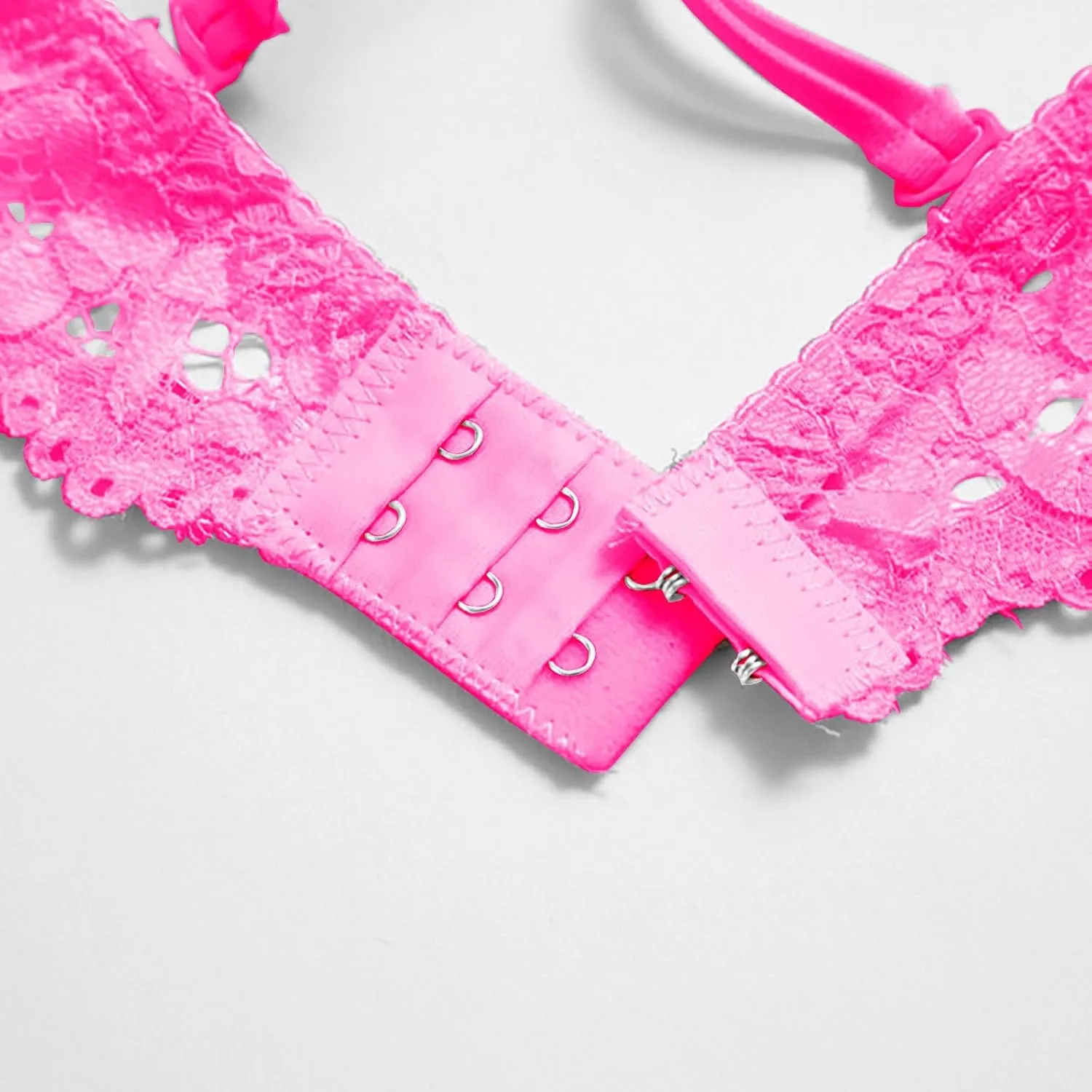 Women's Sexy Lace Lingerie Underwire Push Up Lifting Double Shoulder Strap Bra and Thongs Panty Two Piece Set