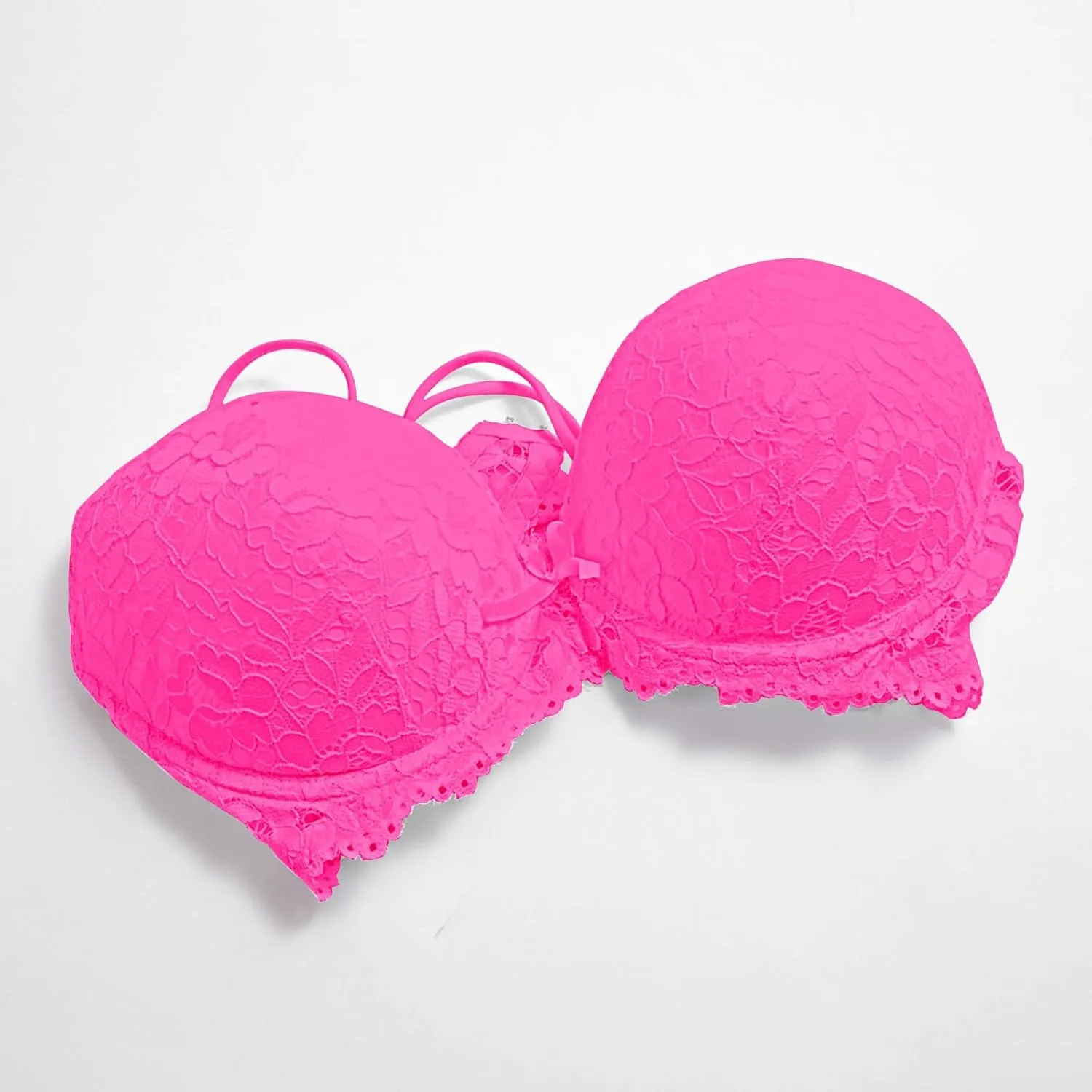 Women's Sexy Lace Lingerie Underwire Push Up Lifting Double Shoulder Strap Bra and Thongs Panty Two Piece Set
