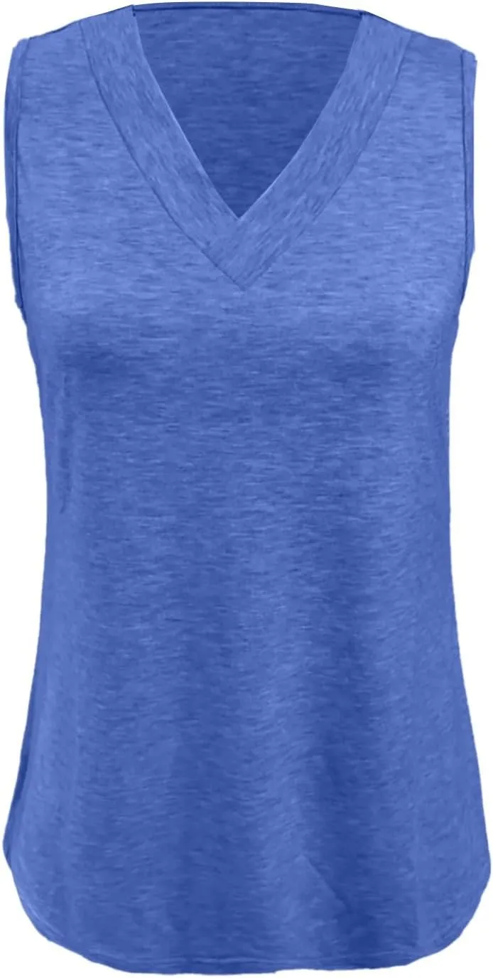 Women's Tank Top 2025 Sleeveless Summer Vacation Beach Fashion Tee Shirt Loose Comfy Casual Flowy Shirts