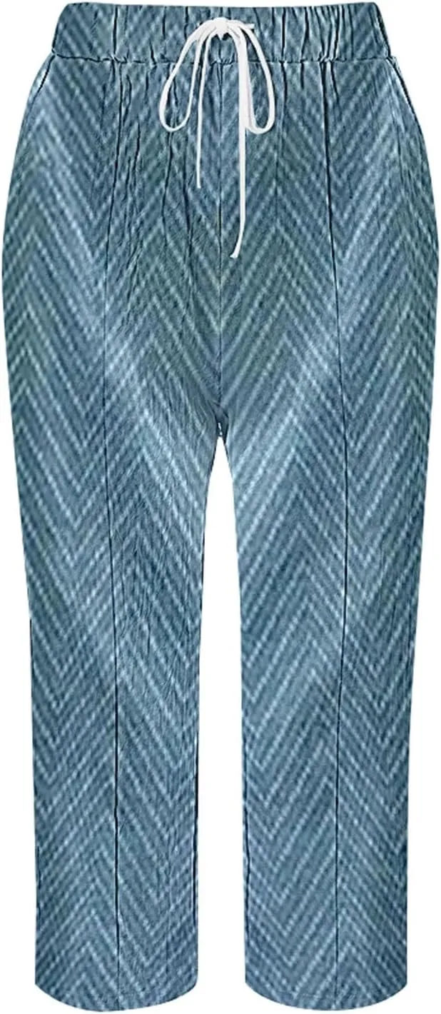 Work Pants Women Summer Casual Drawstring Pants Cotton Linen Casual Summer 2025 Straight Wide Leg Yoga Pants with