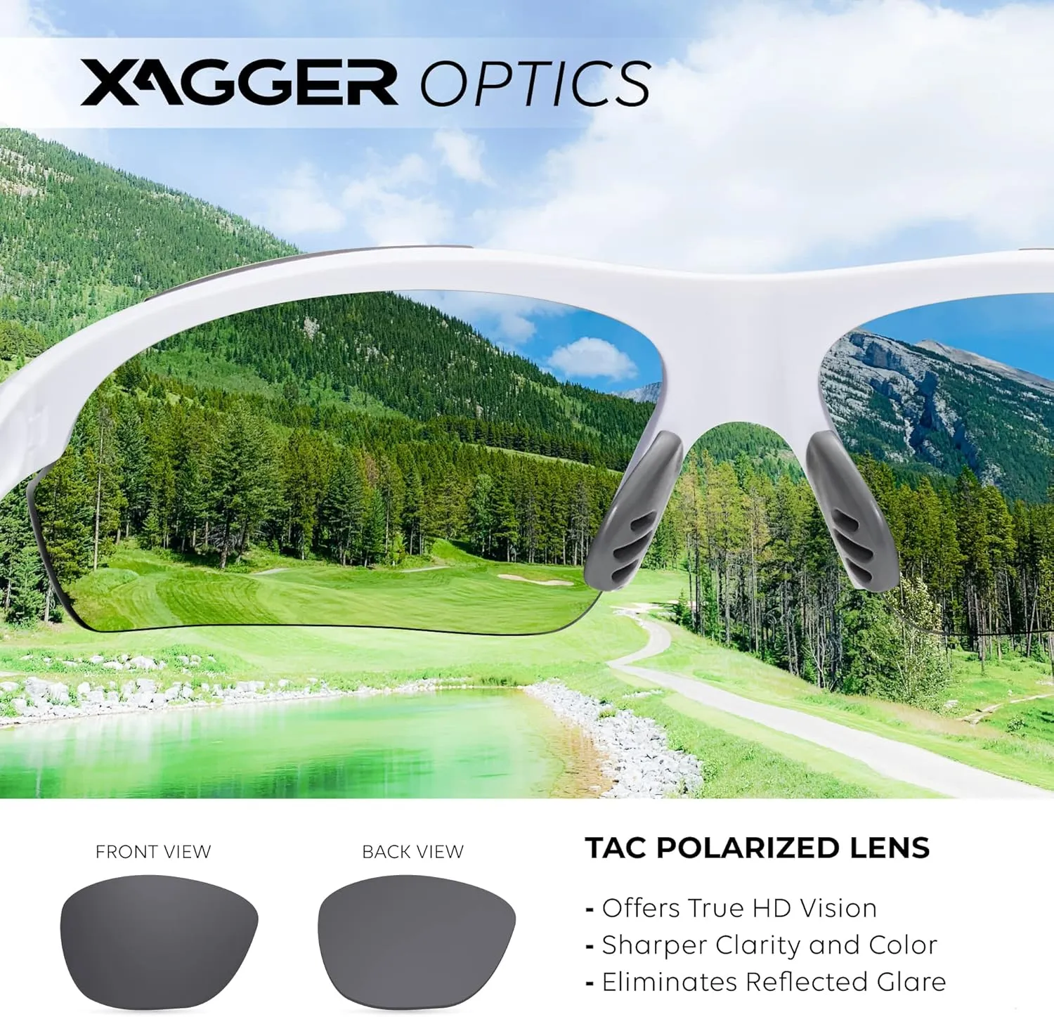 Xagger Polarized Sports Sunglasses for Men Women Wrap Around UV400 Running Baseball Softball Cycling Driving Glasses