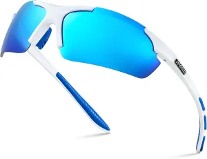 Xagger Polarized Sports Sunglasses for Men Women Wrap Around UV400 Running Baseball Softball Cycling Driving Glasses